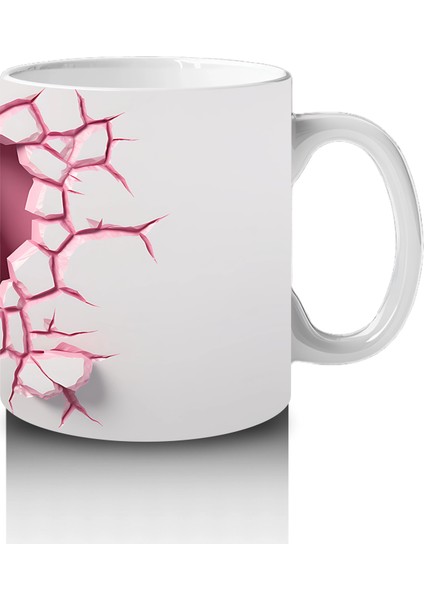 Pembe Çatlak Duvar Arasında Köpekbalığı – Baskılı Kahve Kupası fırsatları