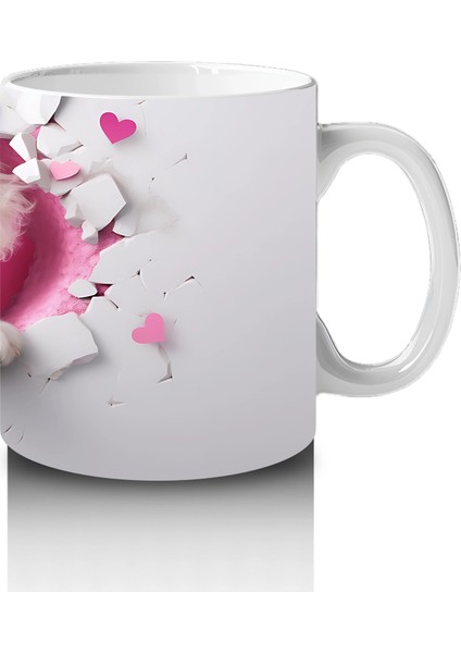 Çiçekli Duvar Desenli Tatlı Köpek – Baskılı Kahve Kupası fırsatları