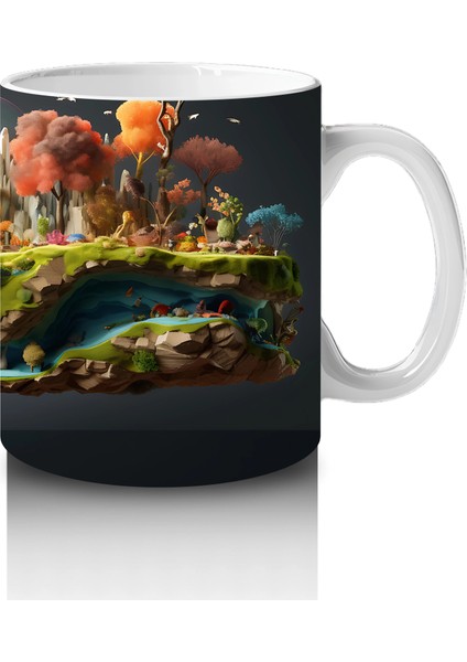 Masalsı Deniz Manzarası ve Mercan Resifi – Baskılı Kahve Kupası fırsatları