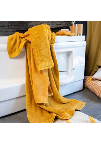 Soft Premium Banyo Havlusu - Hardal - 70X140 cm fiyatları