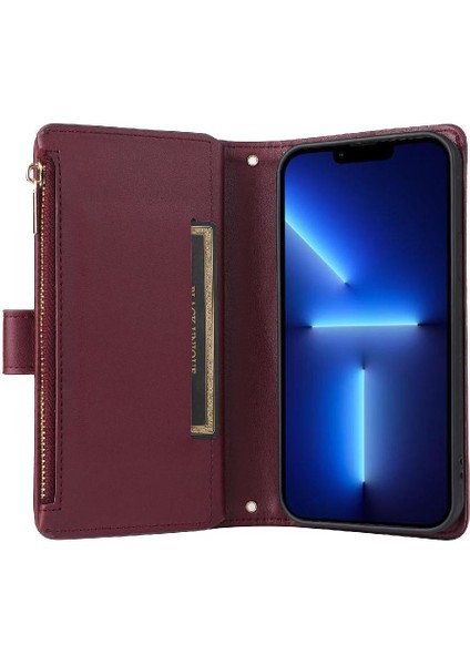 IPhone 13 Için Flip Case Pro Max Kayış Kart Yuvaları Cüzdan Darbeye (Yurt Dışından) fırsatları