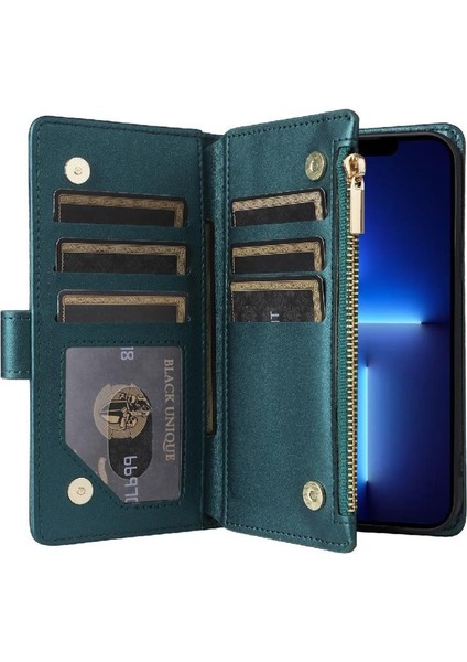IPhone 13 Için Flip Case Pro Max Kayış Kart Yuvaları Cüzdan Darbeye (Yurt Dışından) modelleri