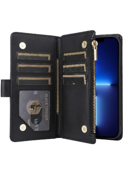 IPhone 13 Için Flip Case Pro Max Kayış Kart Yuvaları Cüzdan Darbeye (Yurt Dışından) indirimleri
