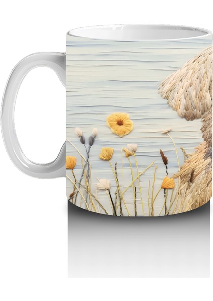 Kır Çiçekleri Arasında Sevimli Köpek – Baskılı Kahve Kupası fiyatları