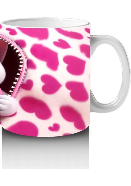 Leopar Desenli Kalpte Sevimli Kedi– Baskılı Kahve Kupası fırsatları