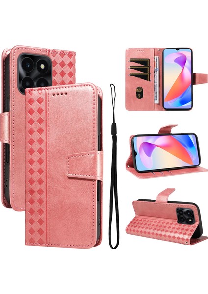 X6B/X6A Için Kılıf Darbeye Dayanıklı Koruma Şık Tasarım Deri Telefon Kılıfı Kart Yuvaları ve Bilek Kayışı ile (Yurt Dışından)