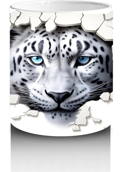 Çatlak Duvar Arasından Bakan Kaplan – Baskılı Kahve Kupası modelleri