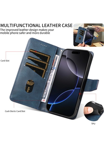 C61 4G/C63 4g Için Kılıf Darbeye Dayanıklı Koruma Şık Tasarım Deri Telefon Kılıfı Kart Yuvaları ve Bilek Kayışı ile (Yurt Dışından) fırsatları