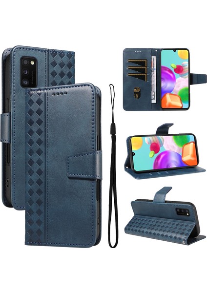 Galaxy A02S Için Kılıf Darbeye Dayanıklı Koruma Şık Tasarım Deri Telefon Kılıfı Kart Yuvaları ve Bilek Kayışı ile (Yurt Dışından)