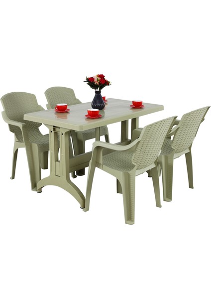 Zeugma 70x120 Golf Koltuk 4 Kişilik Masa Takımı