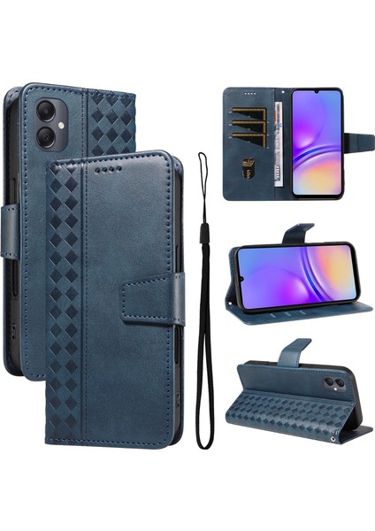 Galaxy A06 Için Kılıf Darbeye Dayanıklı Koruma Şık Tasarım Deri Telefon Kılıfı Kart Yuvaları ve Bilek Kayışı ile (Yurt Dışından)