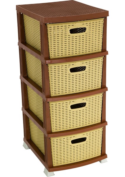 Rattan Komidin (4 Çekmeceli Sebzelik) Çölbeji