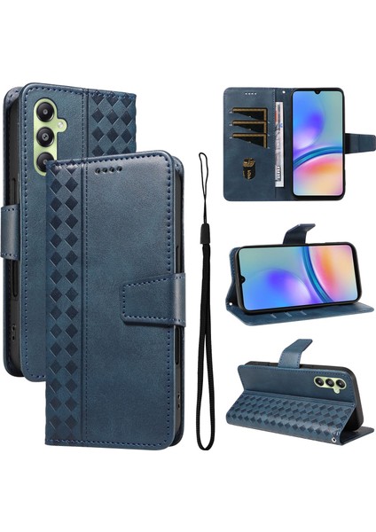 Galaxy A05S Için Kılıf Darbeye Dayanıklı Koruma Şık Tasarım Deri Telefon Kılıfı Kart Yuvaları ve Bilek Kayışı ile (Yurt Dışından)