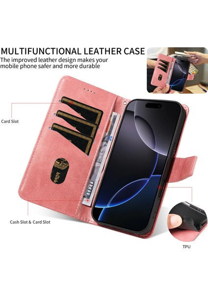 Reno 12 5g Için Kılıf Darbeye Dayanıklı Koruma Şık Tasarım Deri Telefon Kılıfı Kart Yuvaları ve Bilek Kayışı ile (Yurt Dışından) fırsatları