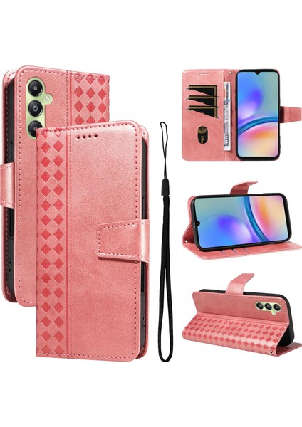 Galaxy A05S Için Kılıf Darbeye Dayanıklı Koruma Şık Tasarım Deri Telefon Kılıfı Kart Yuvaları ve Bilek Kayışı ile (Yurt Dışından)