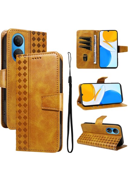 X7 Için Kılıf Darbeye Dayanıklı Koruma Şık Tasarım Deri Telefon Kılıfı Kart Yuvaları ve Bilek Kayışı ile (Yurt Dışından)