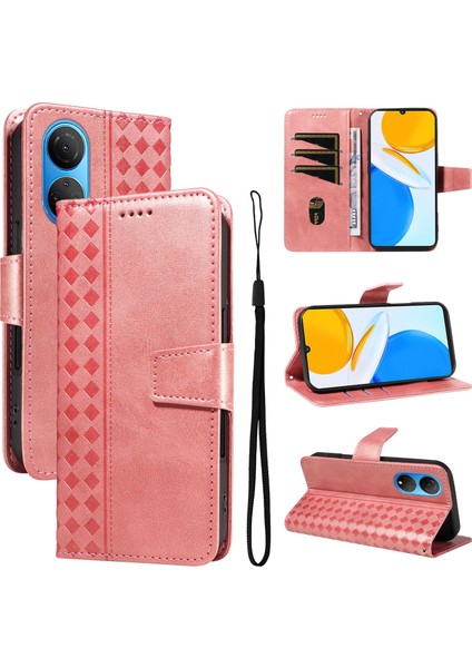 X7 Için Kılıf Darbeye Dayanıklı Koruma Şık Tasarım Deri Telefon Kılıfı Kart Yuvaları ve Bilek Kayışı ile (Yurt Dışından)