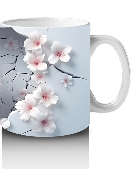 Kiraz Çiçekleri Arasında Minik Baykuş - Baskılı Kahve Kupası fırsatları