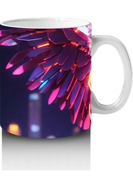 Renkli Neon Işıklarla Dans Eden Kediler – Baskılı Kahve Kupası fırsatları