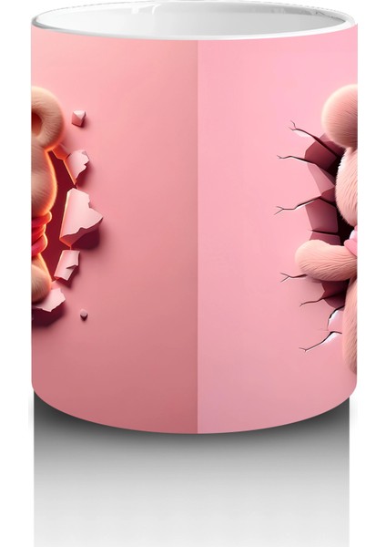 Atkılı Sevimli Ayıcık Arkadan Görünüm – Baskılı Kahve Kupası modelleri