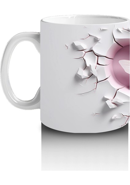 Kalpli Çatlakta Pembe Yusufçuk Illüstrasyonu – Baskılı Kahve Kupası fiyatları