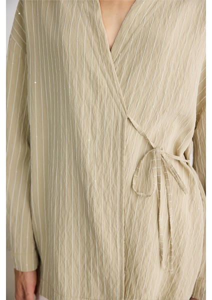 Yeşil Işıltılı Kimono fırsatları