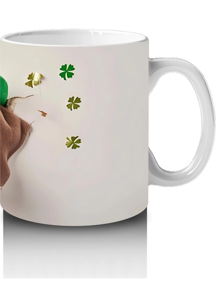 Şapkalı Sevimli Kahverengi Köpek – Baskılı Kahve Kupası fırsatları