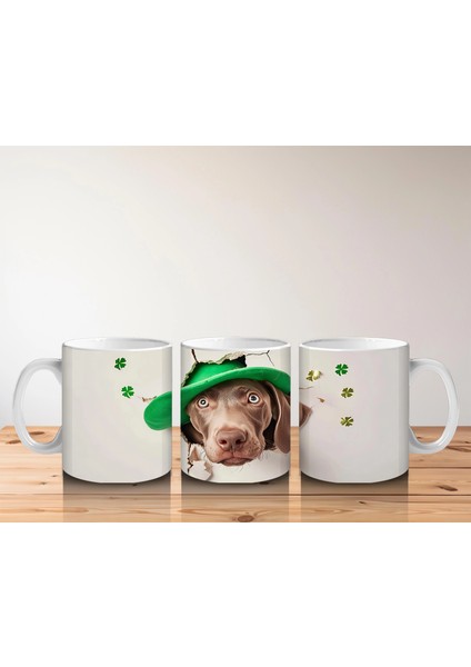 Şapkalı Sevimli Kahverengi Köpek – Baskılı Kahve Kupası indirimleri