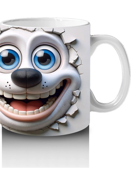 Neşeyle Bakan Sevimli Karakter Suratları – Baskılı Kahve Kupası fırsatları