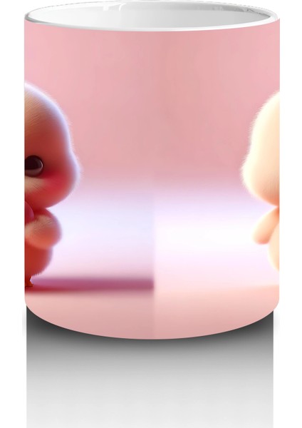 Ön ve Arka Yüzüyle Sevimli Bebek Figürleri – Baskılı Kahve Kupası modelleri