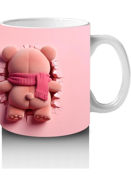 Kalp Tutan Ayıcık Maskot ve Arka Görünümü – Baskılı Kahve Kupası fırsatları