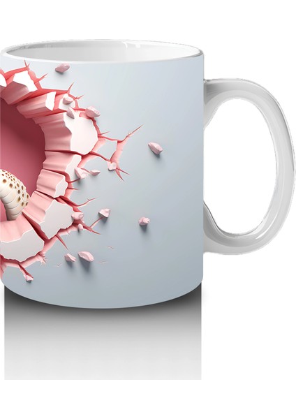 Kalpli Duvarı Delen Vücut Geliştirmiş Sevimli Kaplumbağa – Baskılı Kahve Kupası fırsatları