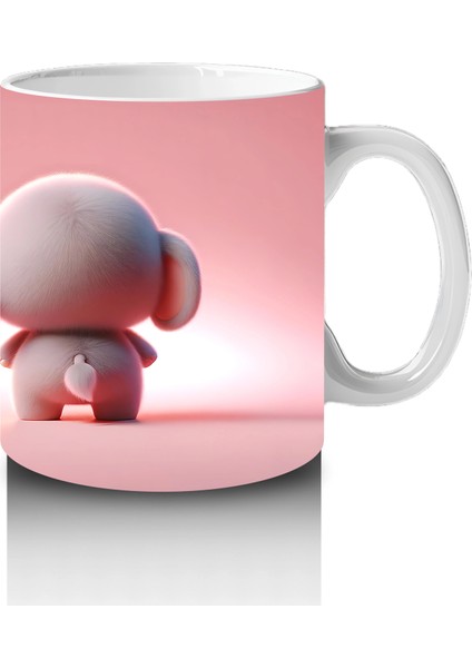 Pembe Fon Üzerinde Ikiz Sevimli Köpek Maskotlar – Baskılı Kahve Kupası fırsatları