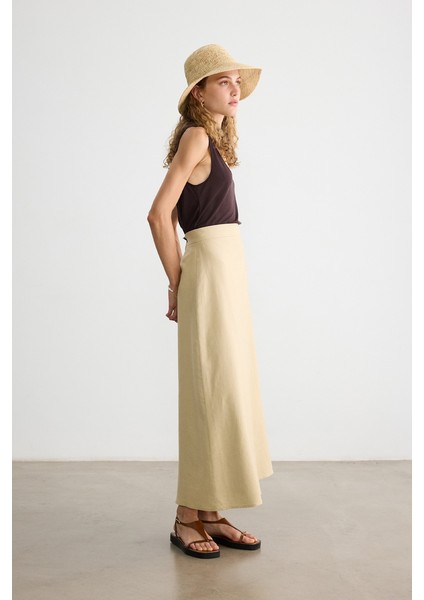 Bej Pamuk Keten Etek fırsatları