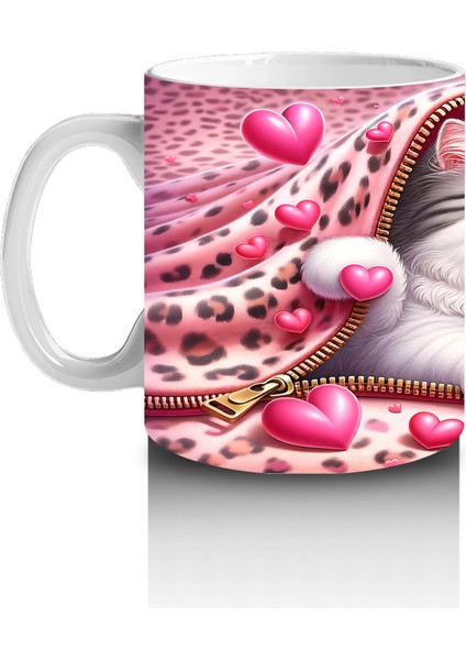 Kalpli Yastığa Sarılmış Çift Kedi – Baskılı Kahve Kupası fiyatları