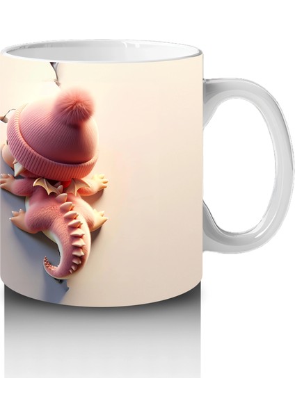 Gülümseyen Sevimli Kız Maskot ve Atkılı Şapkalı Figür – Baskılı Kahve Kupası fırsatları