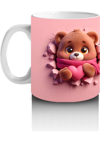 Tatlı Ayıcık Maskot ve Arka Görünümü – Baskılı Kahve Kupası fiyatları