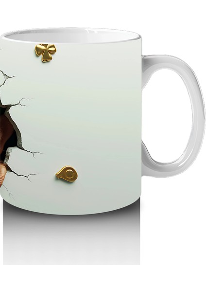 St. Patrick Şapkalı Gülümseyen Maymun – Baskılı Kahve Kupası fırsatları