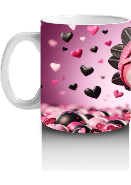 Aşk Temalı Kalpli Gözlü Dinazor – Baskılı Kahve Kupası fiyatları