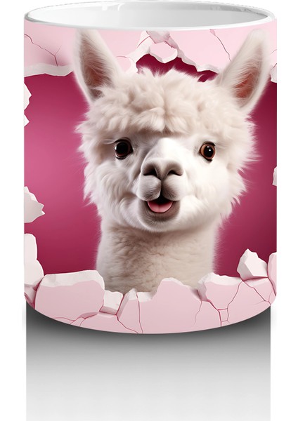 Pembe Çatlakta Bakan Beyaz Chihuahua – Baskılı Kahve Kupası modelleri