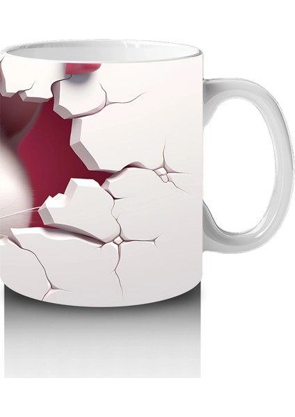 Pembe Çatlakta Bakan Sevimli Kedi Yavrusu – Baskılı Kahve Kupası fırsatları