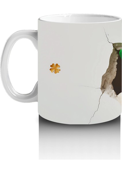 St. Patrick Şapkalı Bıyıklı Sevimli Köpek – Baskılı Kahve Kupası fiyatları