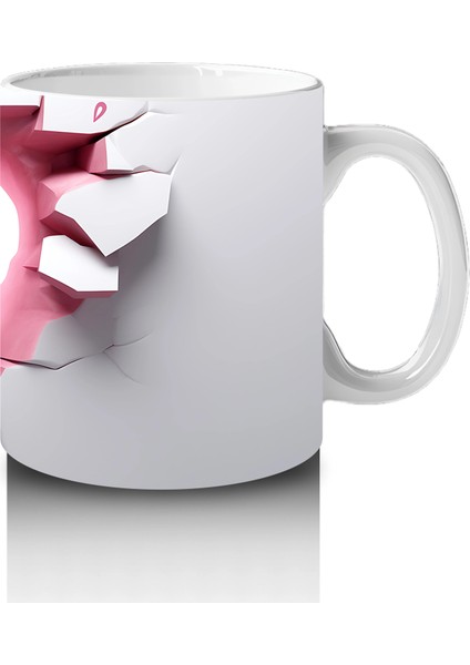 Kalpli Kırık Duvar Desenli Ceylan - Baskılı Kahve Kupası fırsatları