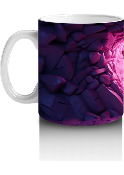 Mor Kristaller Arasında Parlayan Kelebek – Baskılı Kahve Kupası fiyatları