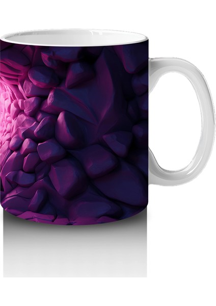 Mor Kristaller Arasında Parlayan Kelebek – Baskılı Kahve Kupası fırsatları