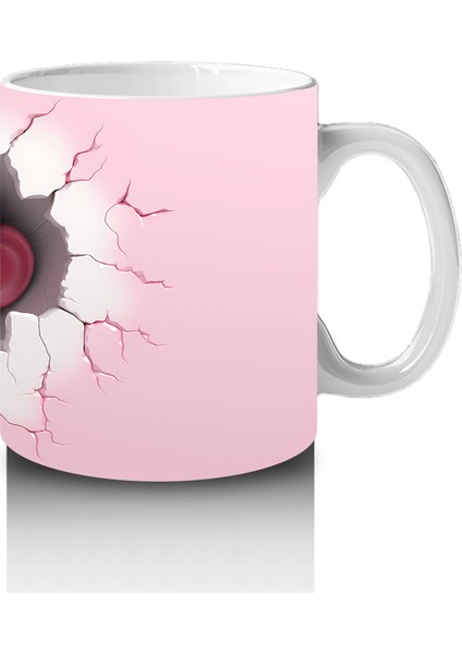 Kalpli Çatlakta Gülümseyen Sevimli Şempanze – Baskılı Kahve Kupası fırsatları