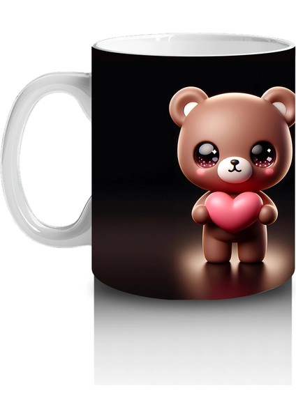 Kalpli Gözlerle Bakan Tatlı Ayıcık Karakteri – Baskılı Kahve Kupası fiyatları