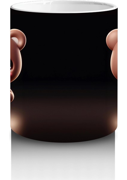 Kalpli Gözlerle Bakan Tatlı Ayıcık Karakteri – Baskılı Kahve Kupası modelleri