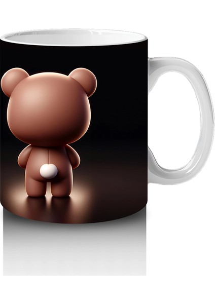 Kalpli Gözlerle Bakan Tatlı Ayıcık Karakteri – Baskılı Kahve Kupası fırsatları