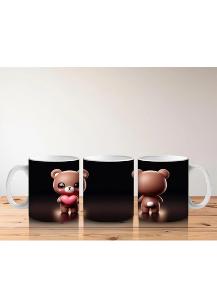 Kalpli Gözlerle Bakan Tatlı Ayıcık Karakteri – Baskılı Kahve Kupası indirimleri